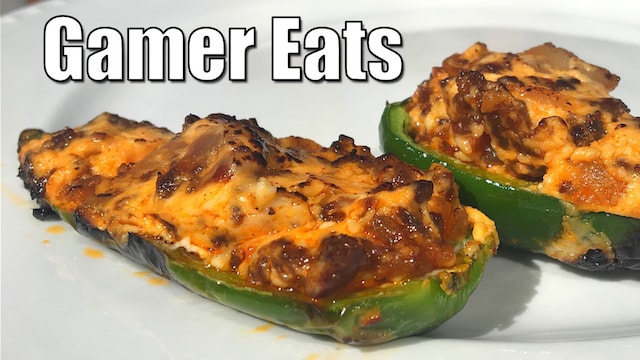 GAMER EATS: Stuffed Peppers & Smoked Nachos ON THE GRILL